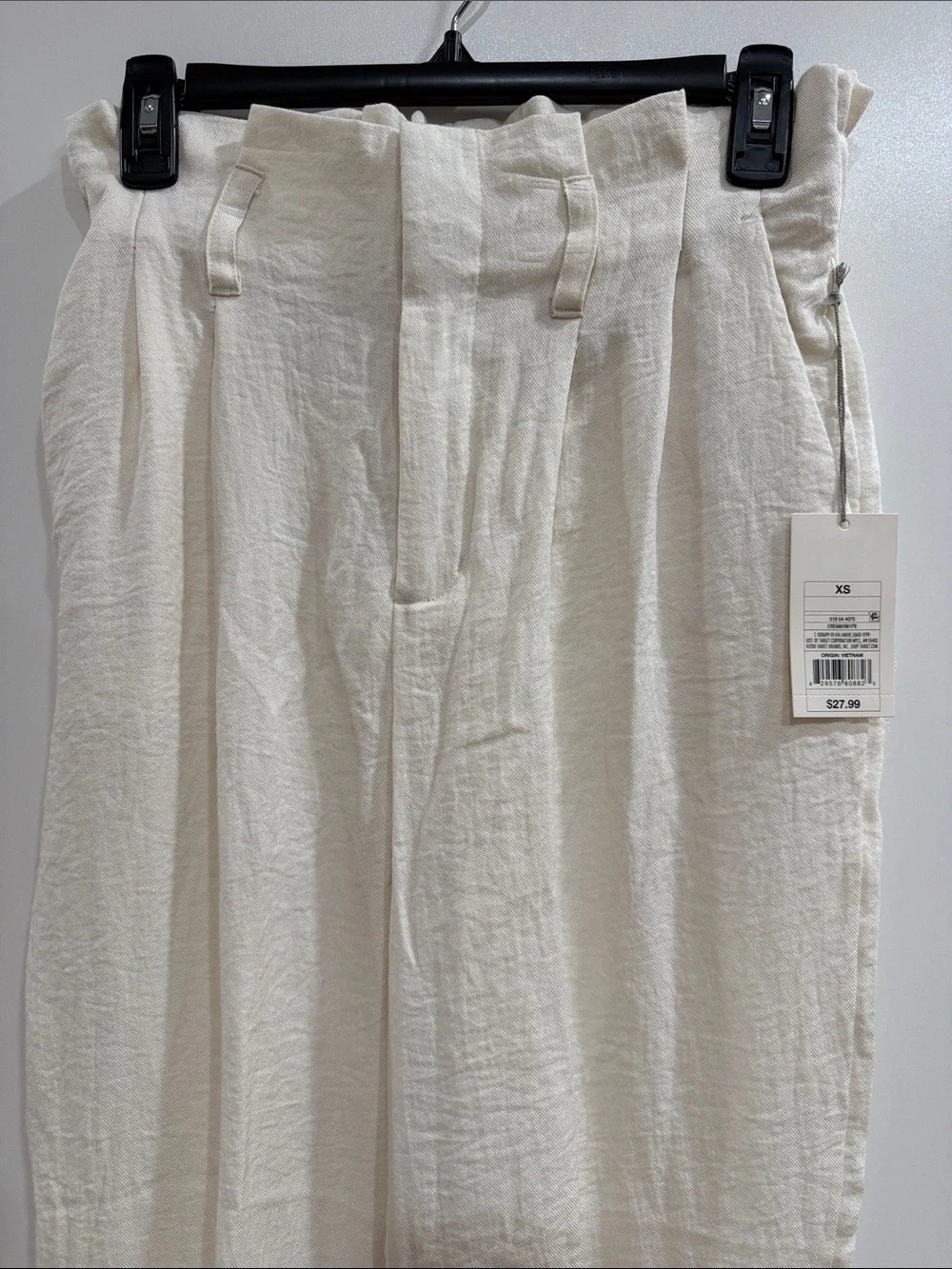 A New Day Cream Pleated Relaxed Trousers